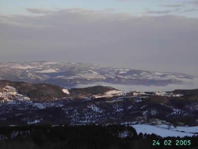 Vista delle valli attorno Seggiano